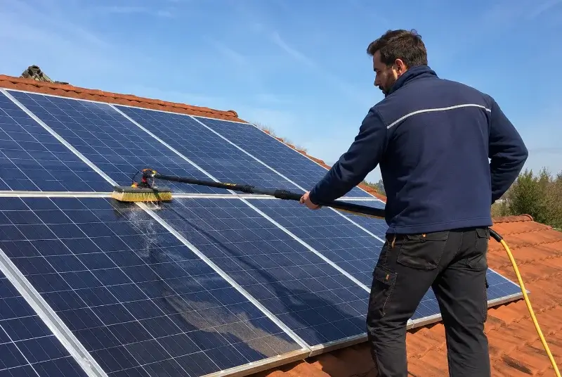 Nettoyage et entretien de panneaux solaires à Paziols